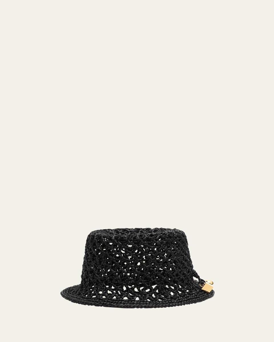 Le Bob Spiaggia Woven Raffia Bucket Hat